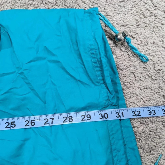 Woolrich Vintage Women's Zip Up Rain Coat Teal Blue Packable Waist Elastic M - Picture 11 of 11